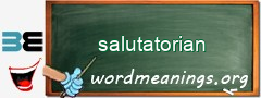 WordMeaning blackboard for salutatorian